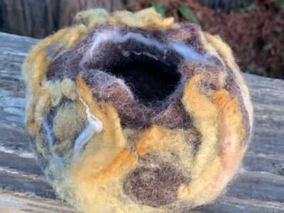 Felted Mushroom Vessel | Mushrooms & Color exhibit