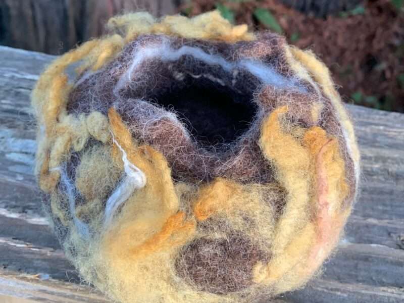 Felted Mushroom Vessel | Mushrooms & Color exhibit