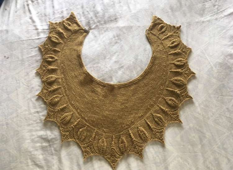 Leafy shawlette | Mushrooms & Color exhibit