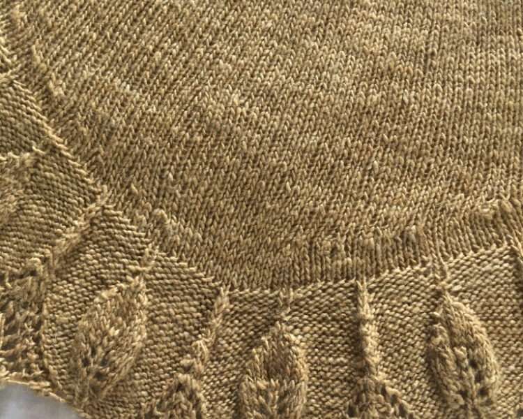 Leafy shawlette | Mushrooms & Color exhibit