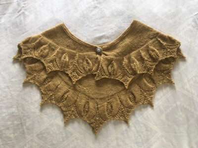 Leafy shawlette | Mushrooms & Color exhibit