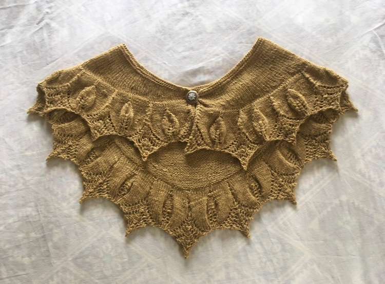 Leafy shawlette | Mushrooms & Color exhibit