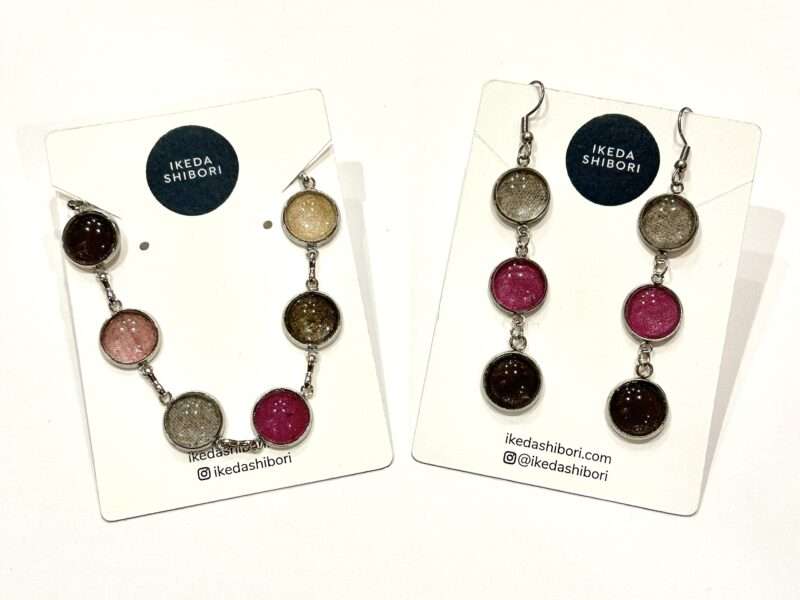 Mushroom-dyed fabric jewelry