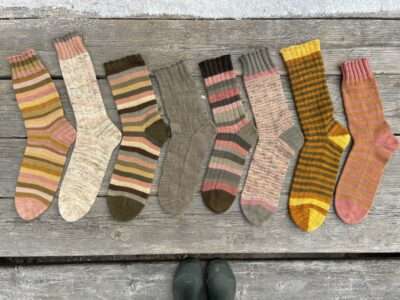 Mushroom-dyed socks