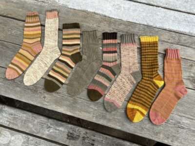 Mushroom-dyed socks