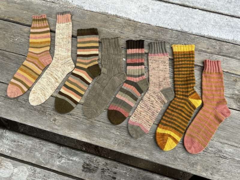 Mushroom-dyed socks