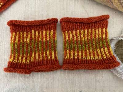 Wrist warmers from IFFS 2025 exhibit