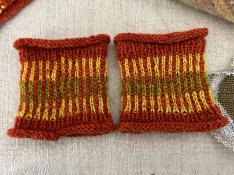 Wrist warmers from IFFS 2025 exhibit