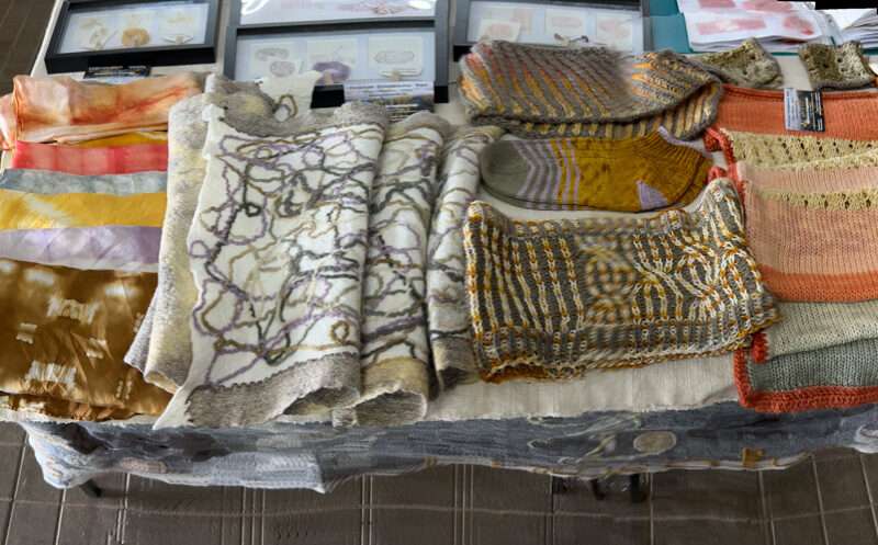 Knitting/felting/dyeing from IFFS 2025 exhibit