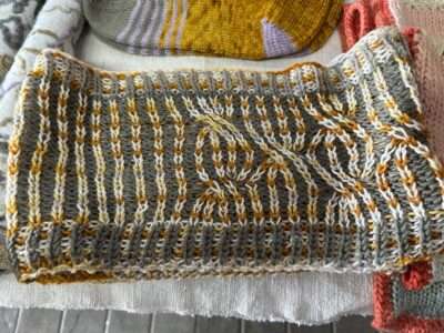 Knitting/felting/dyeing from IFFS 2025 exhibit