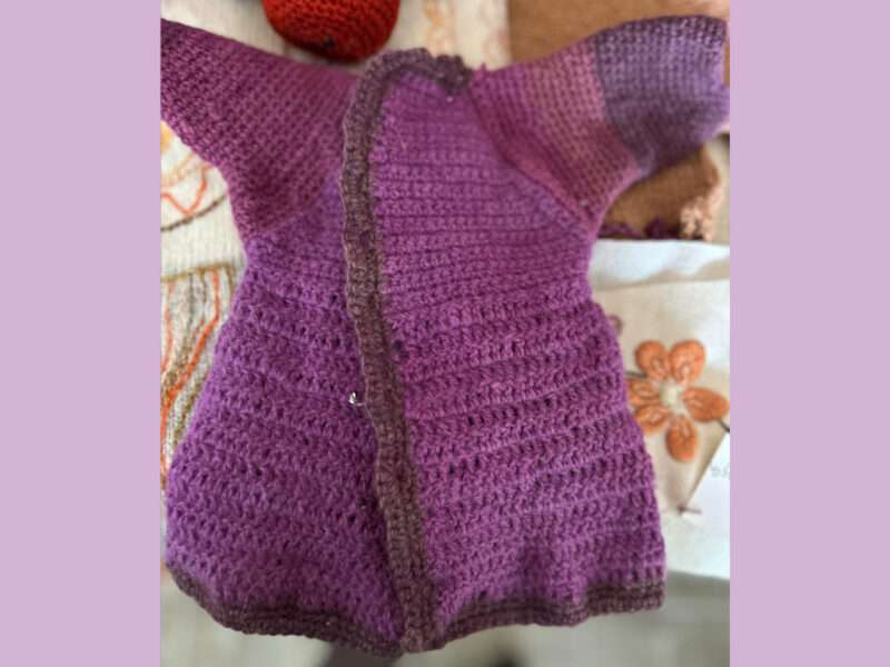 Baby sweater from IFFS 2025 exhibit