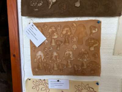 Wood block prints from IFFS 2025 exhibit